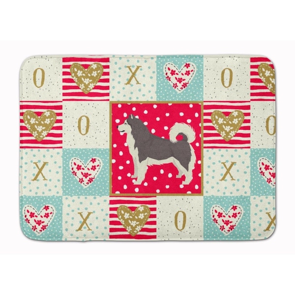 Carolines Treasures 19 x 27 in. Alaskan Malamute Love Machine Washable Memory Foam Mat CK5903RUG - main